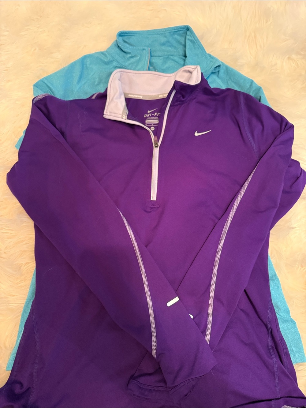 Nike Women's Purple Quarter-Zip Dri-FIT Utility Jacket with Light Trim 2 shirts